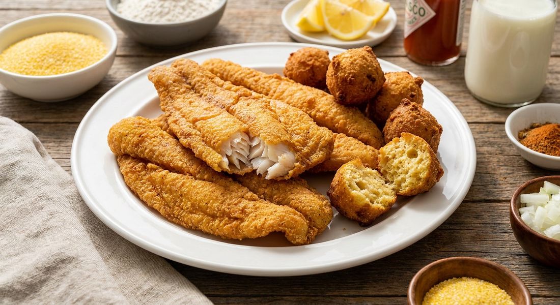 Fried Catfish with Hushpuppies