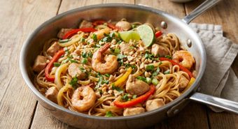 Chicken and Shrimp Pad Thai
