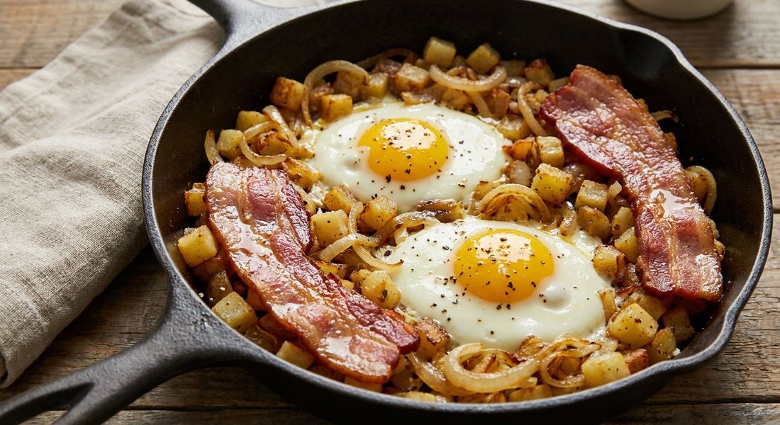 Eggs, Bacon & Hash Browns