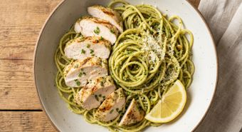 Pesto Pasta with Grilled Chicken