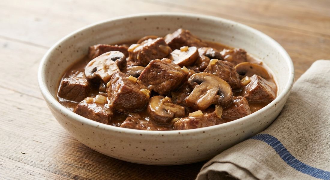 Slow Cooker Beef Tips and Gravy