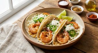 Shrimp Tacos with Slaw