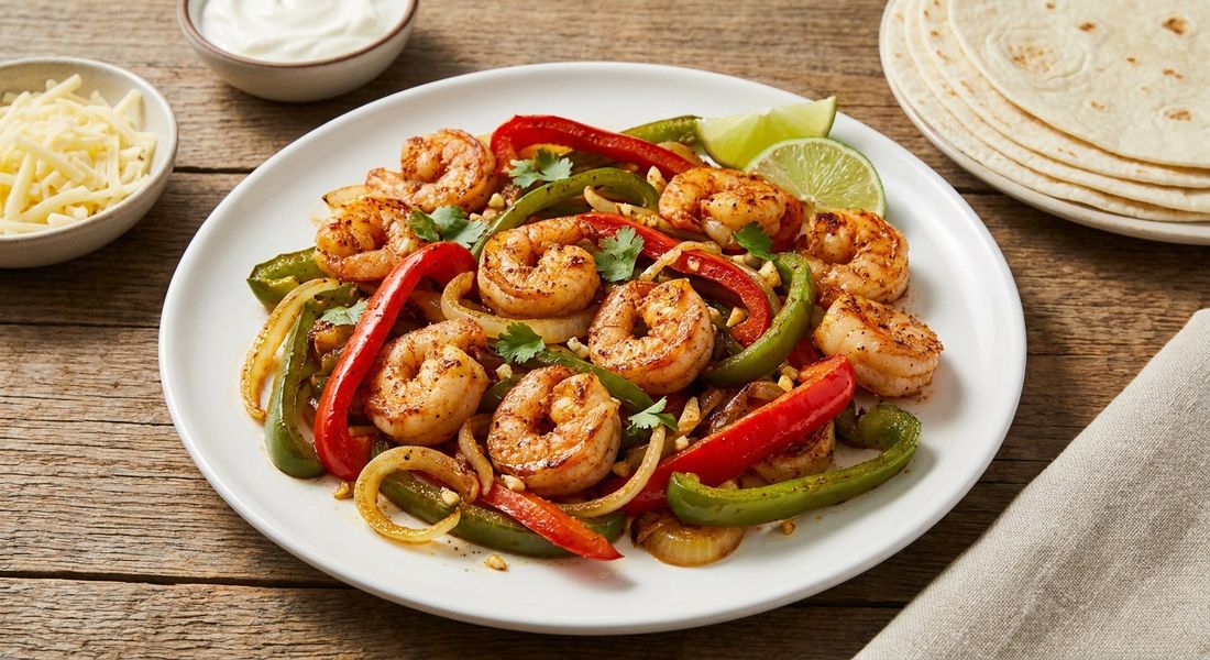 Sheet-Pan Shrimp Fajitas