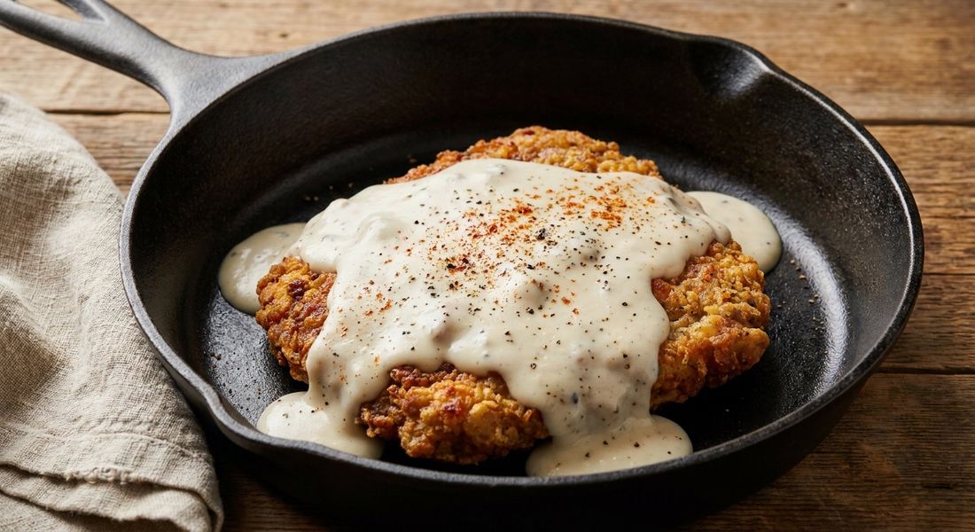 Chicken Fried Steak with Cream Gravy