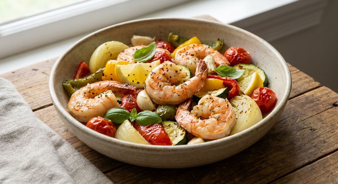 Sheet-Pan Shrimp and Vegetables