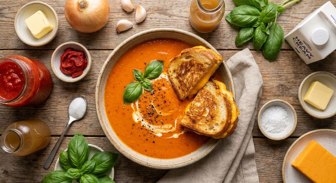 Grilled Cheese and Tomato Soup